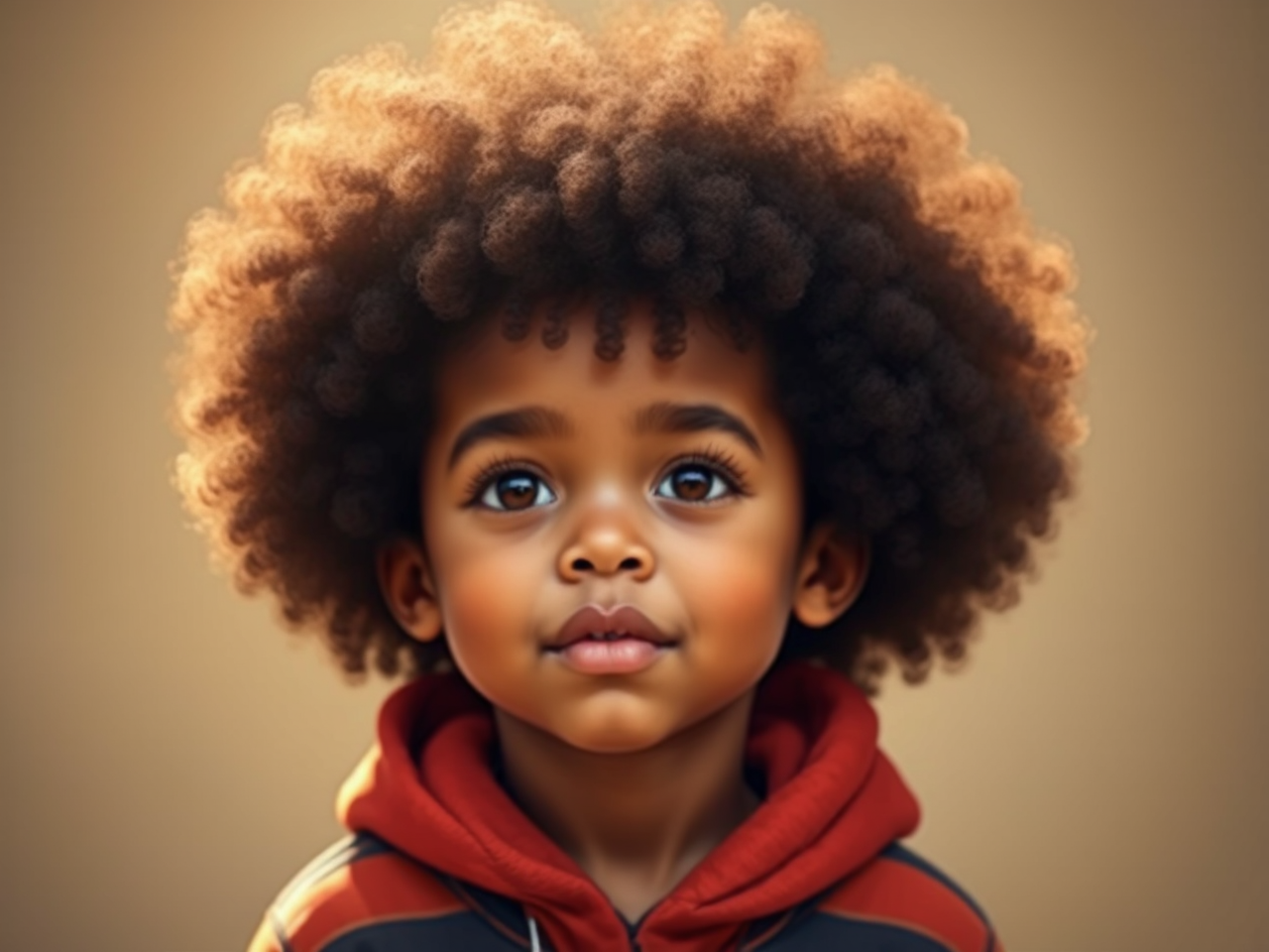 Short boy with afro
