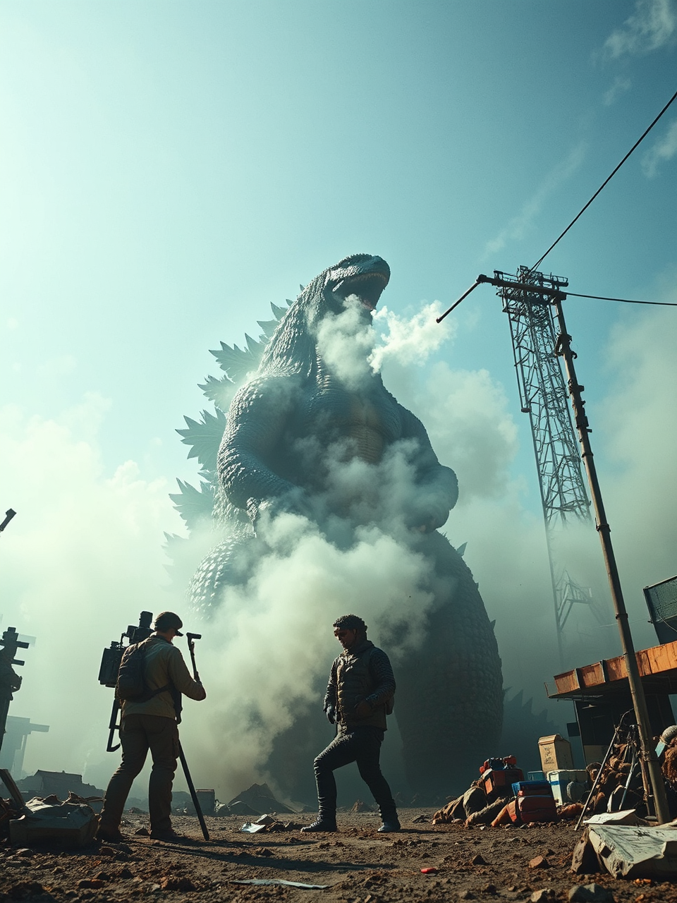Godzilla takes a smoke