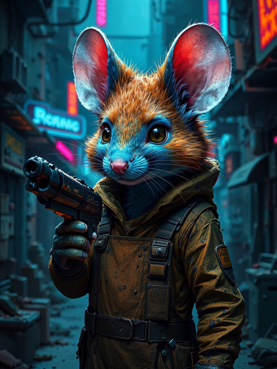 Ginger-haired mouse in sci-fi
