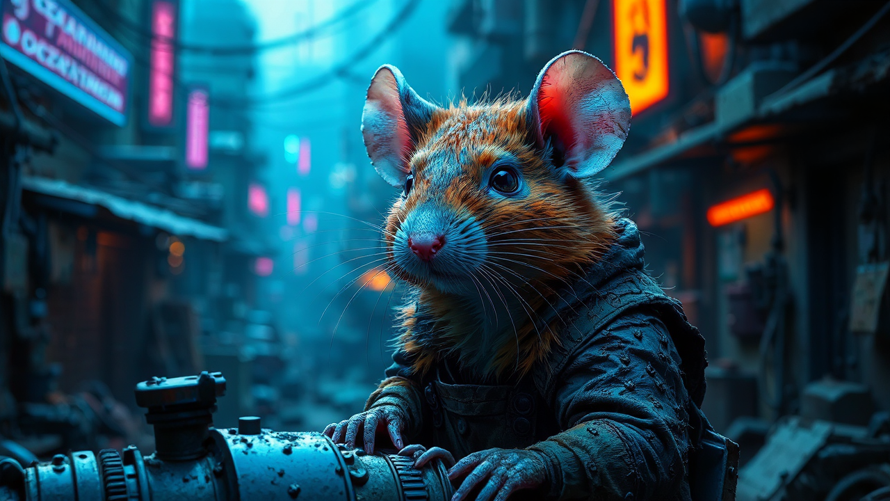 Ginger-haired rat mechanic in