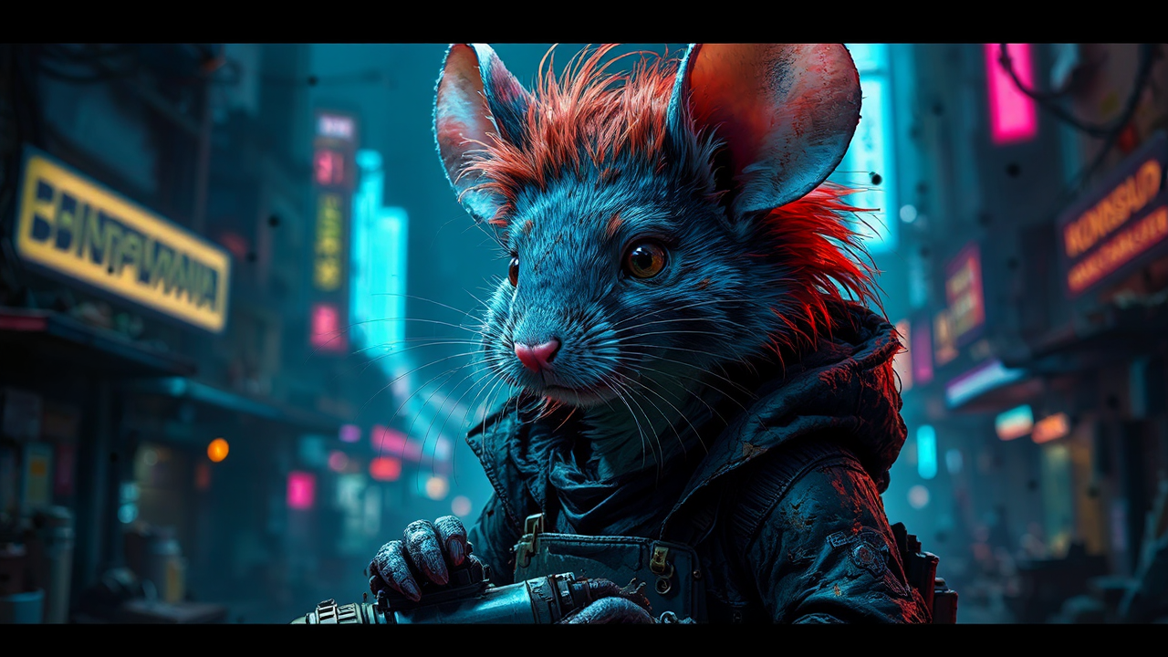 Mouse mechanic in dark