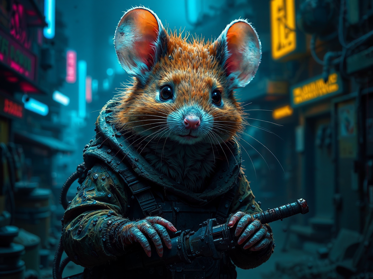 Ginger-haired mouse mechanic in