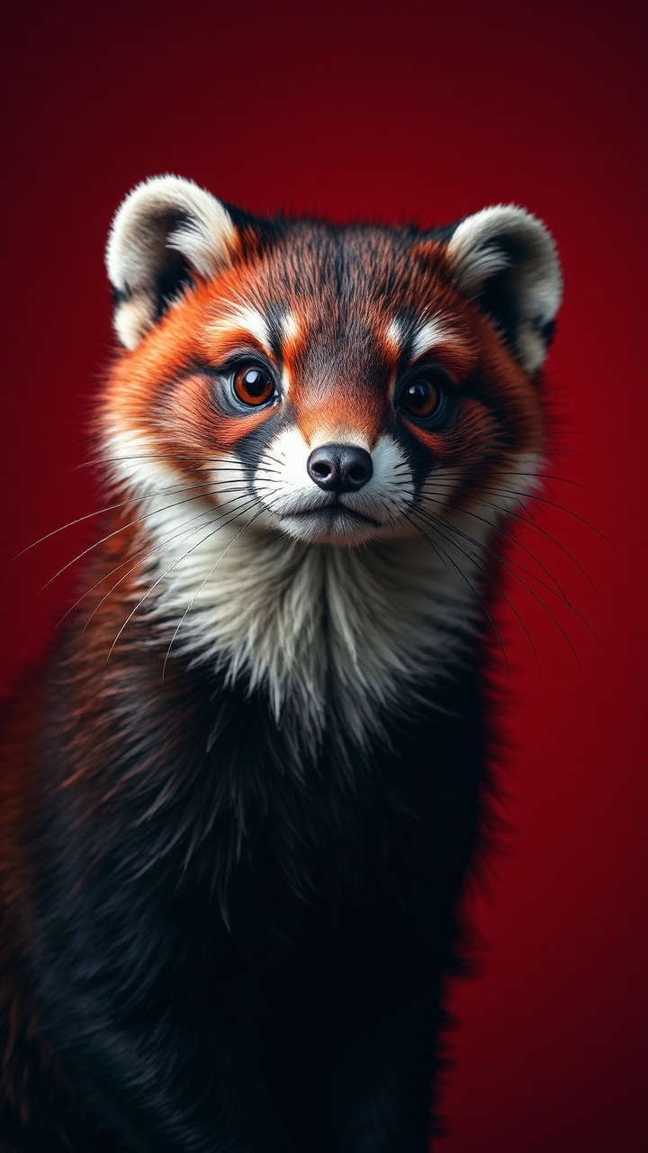 Red-black weasel furry creature