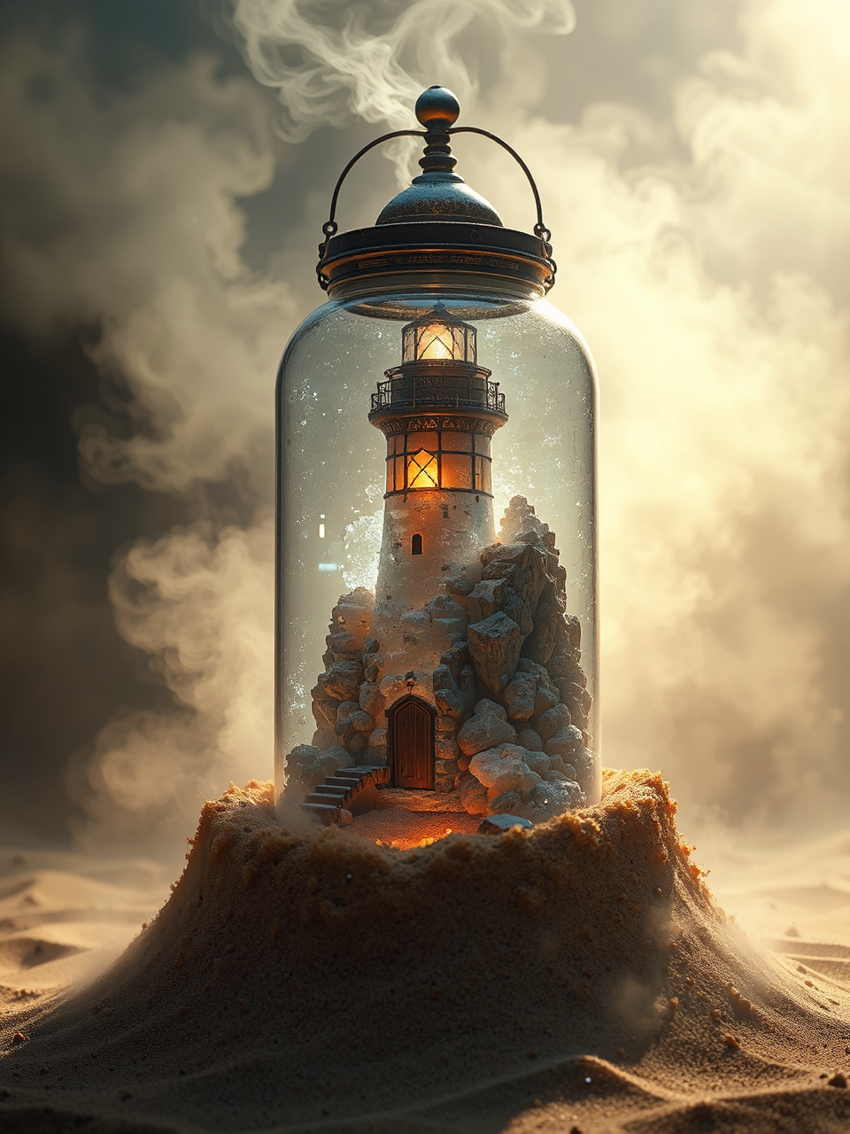 Himalayan salt lamp in