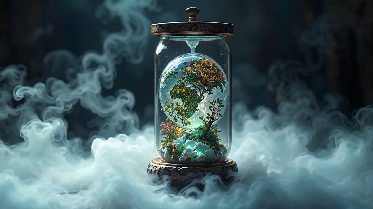 Botanical planisphere in a