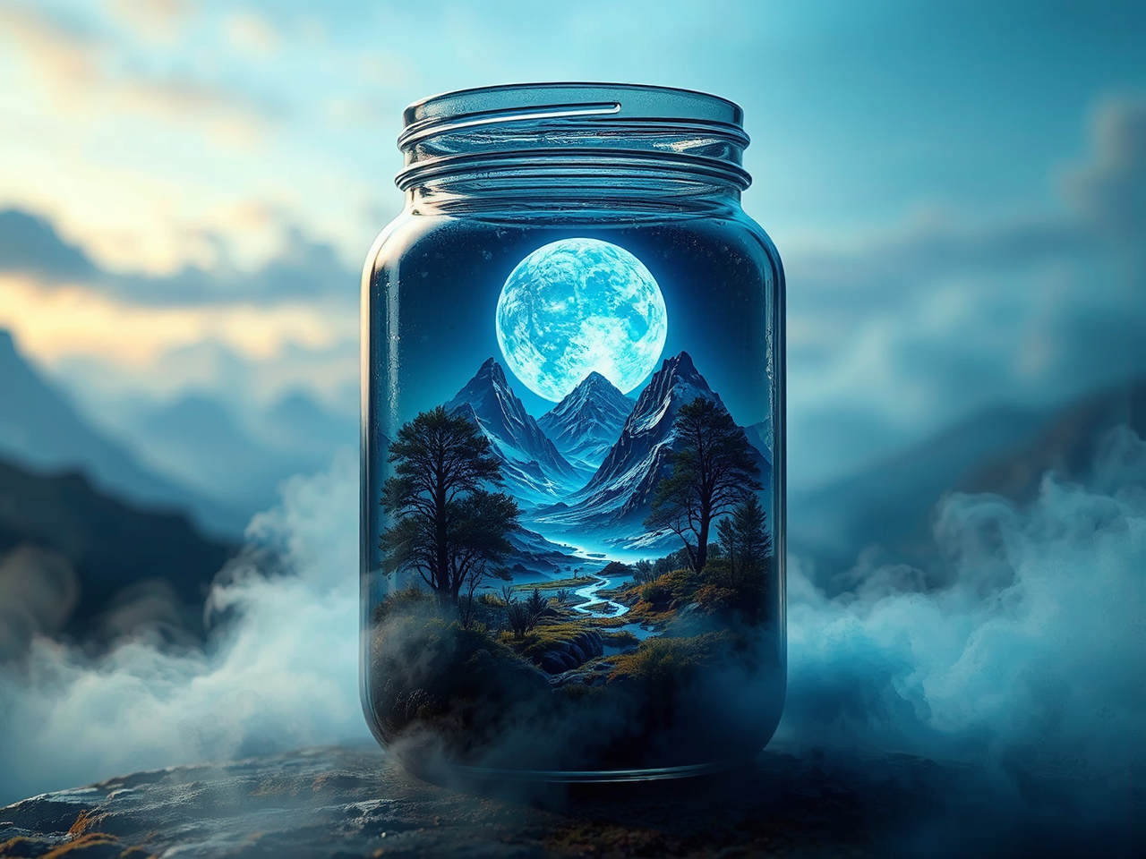 Scottish landscape in a