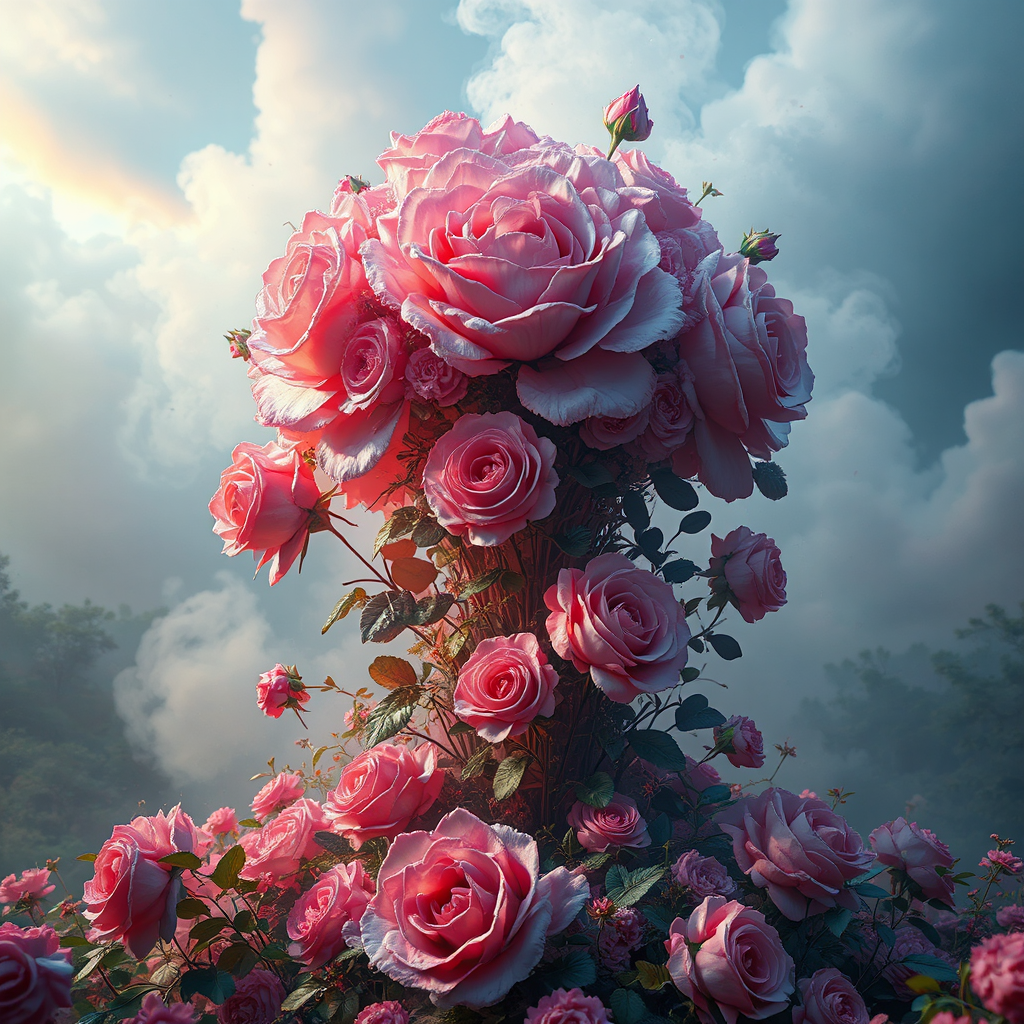 Roses in a 3D