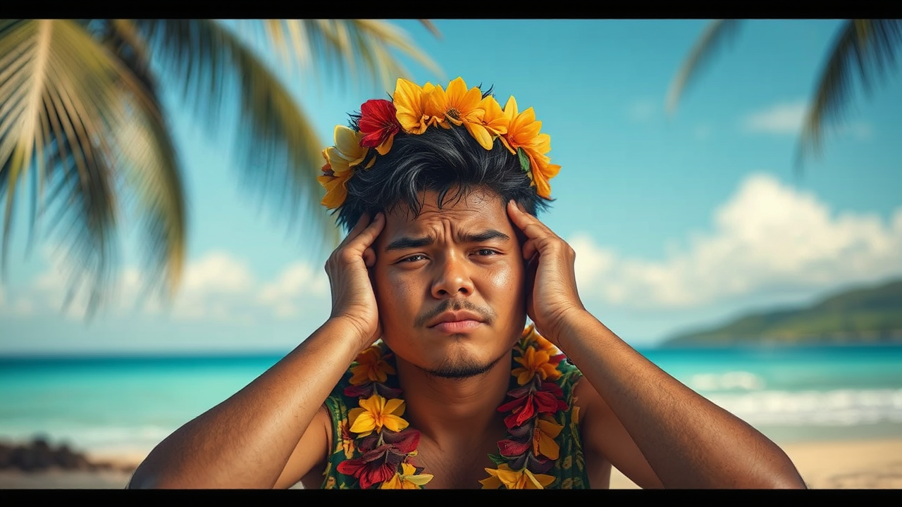 A young Hawaiian boy