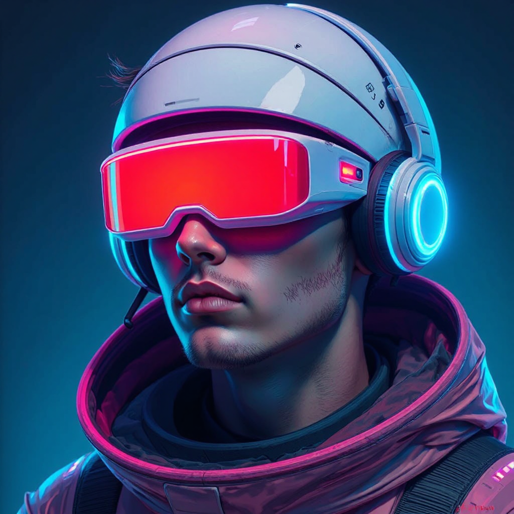 A futuristic young man