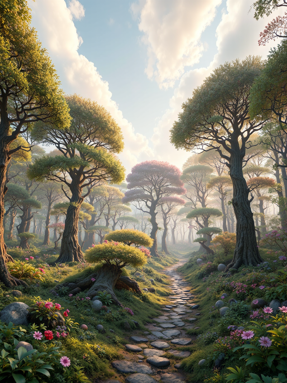 A fairytale forest scene