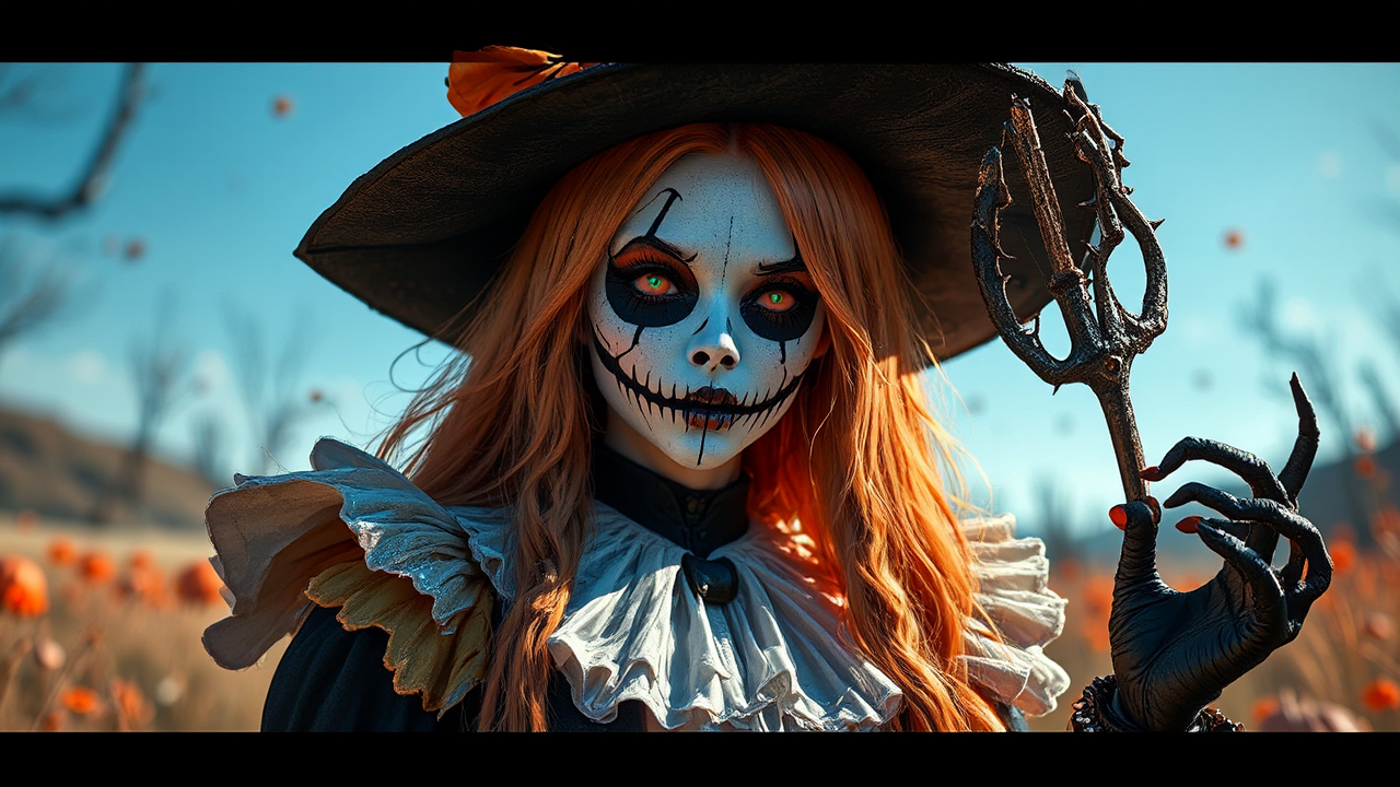 Hyperrealistic Halloween cosplay concept