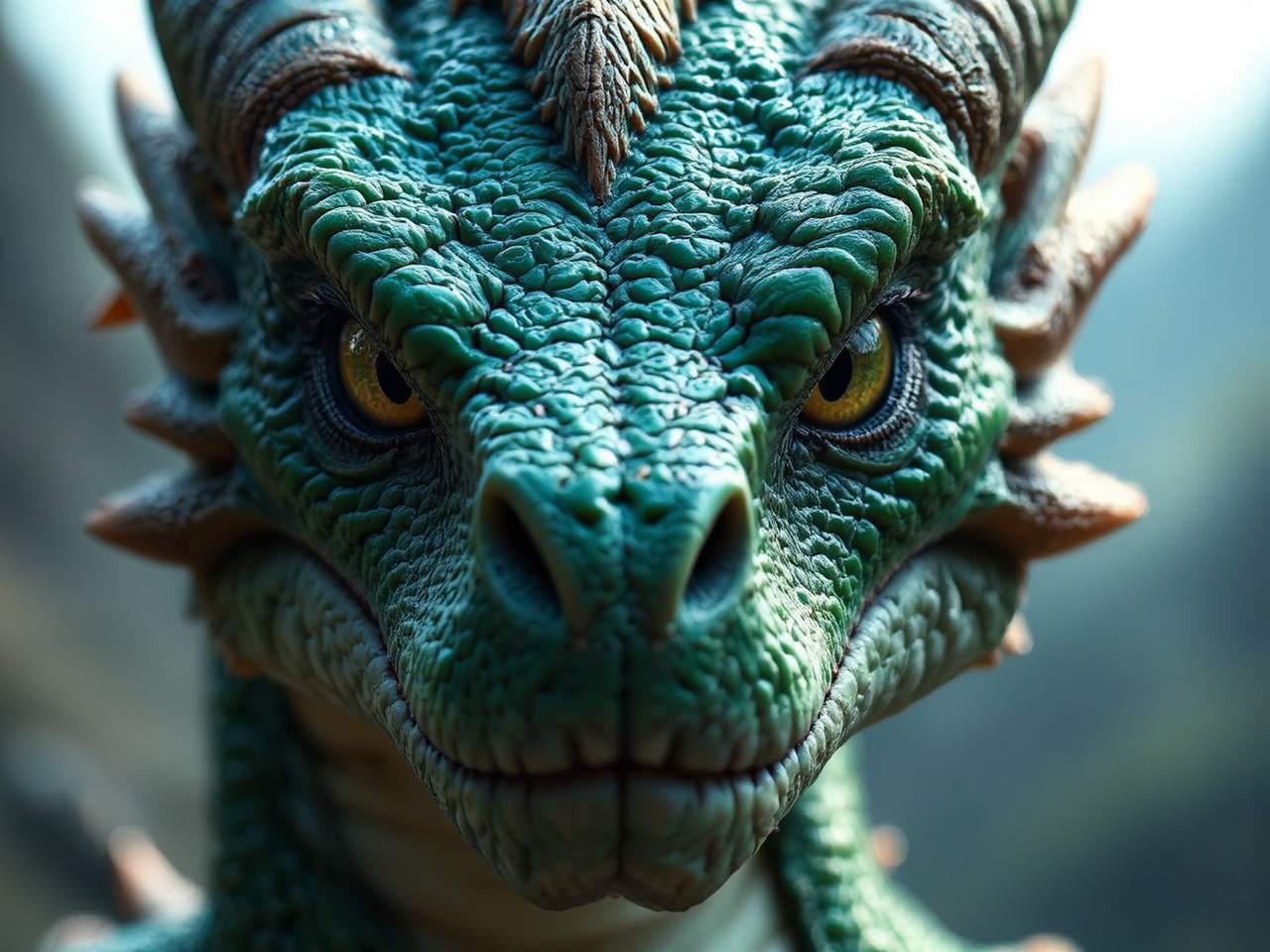 Human-dragon hybrid with hyperrealistic