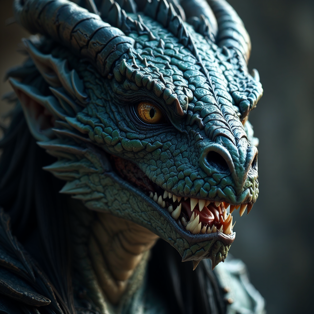 Dragon-like humanoid with intricate