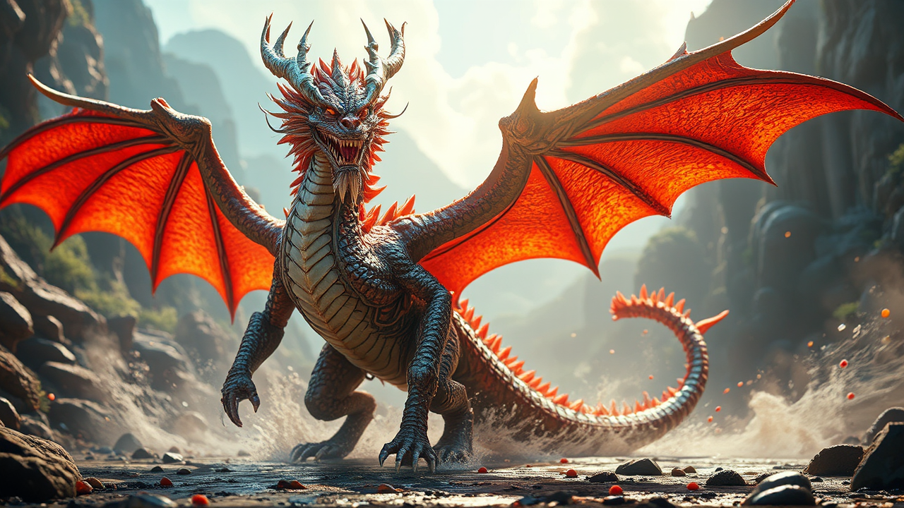 Dragon-man with a centaur's