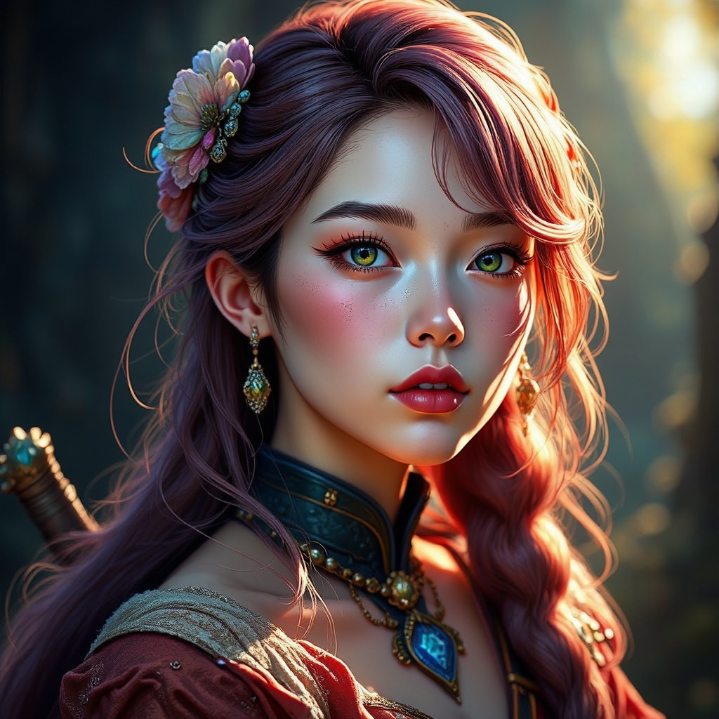 Female cleric with elegant