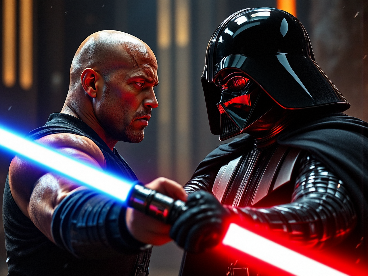 Dwayne Johnson vs Darth