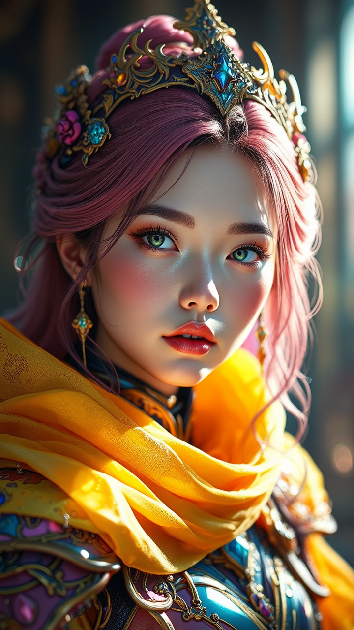 Young holy mecha paladin