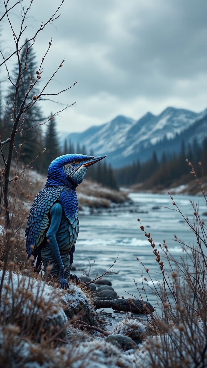 Dry blue painted header.
