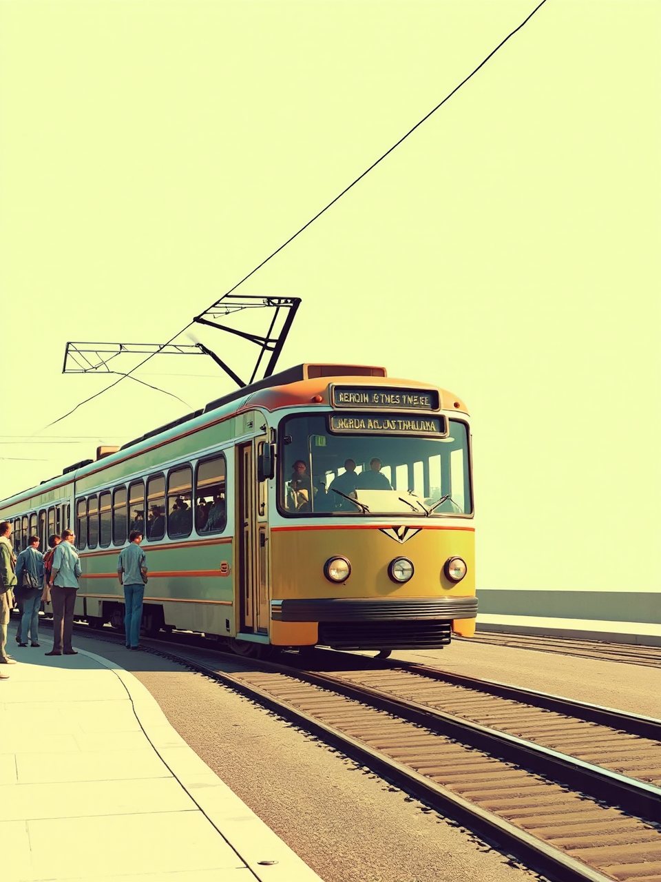 Man facing runaway train