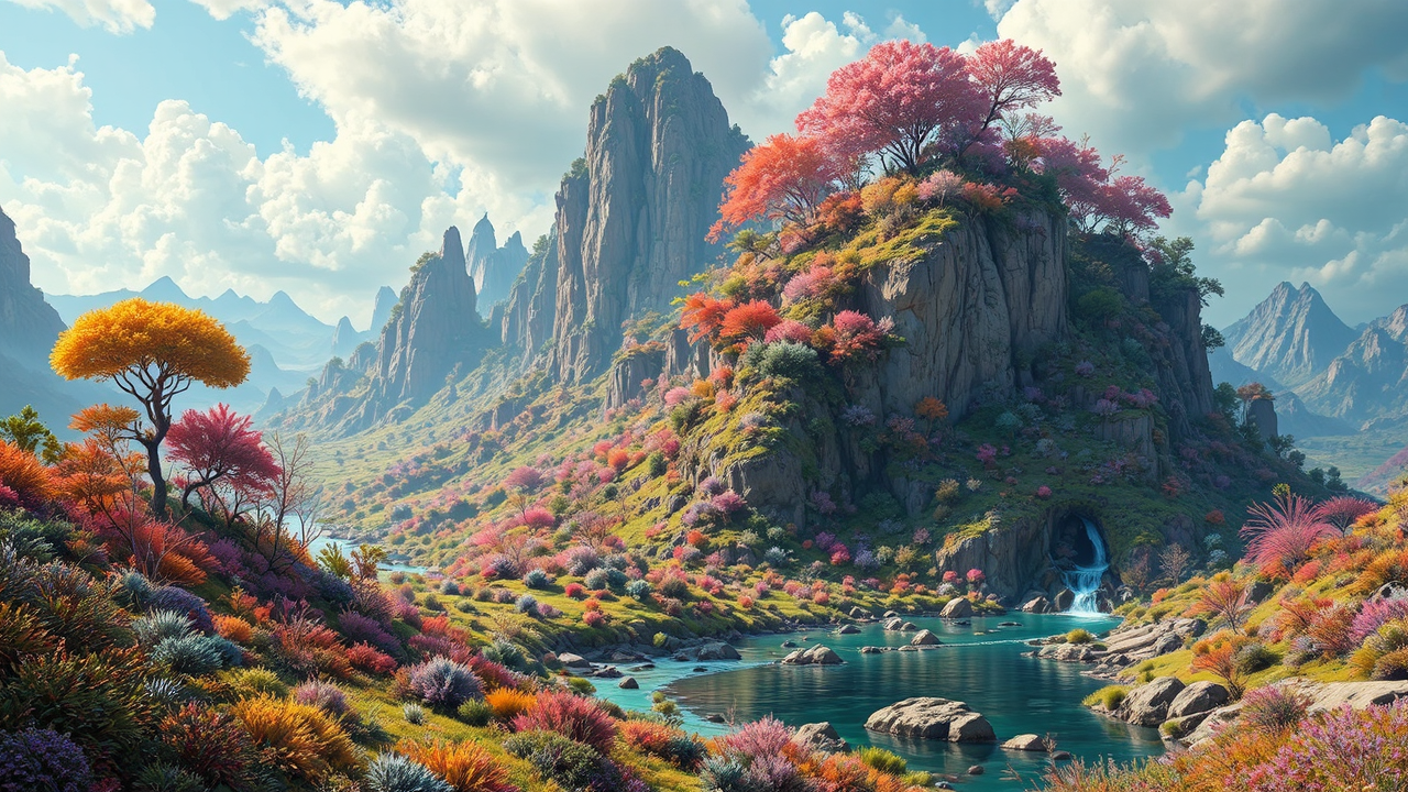 Digital painting of alien