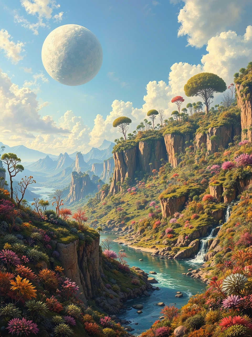 Lush natural scene on