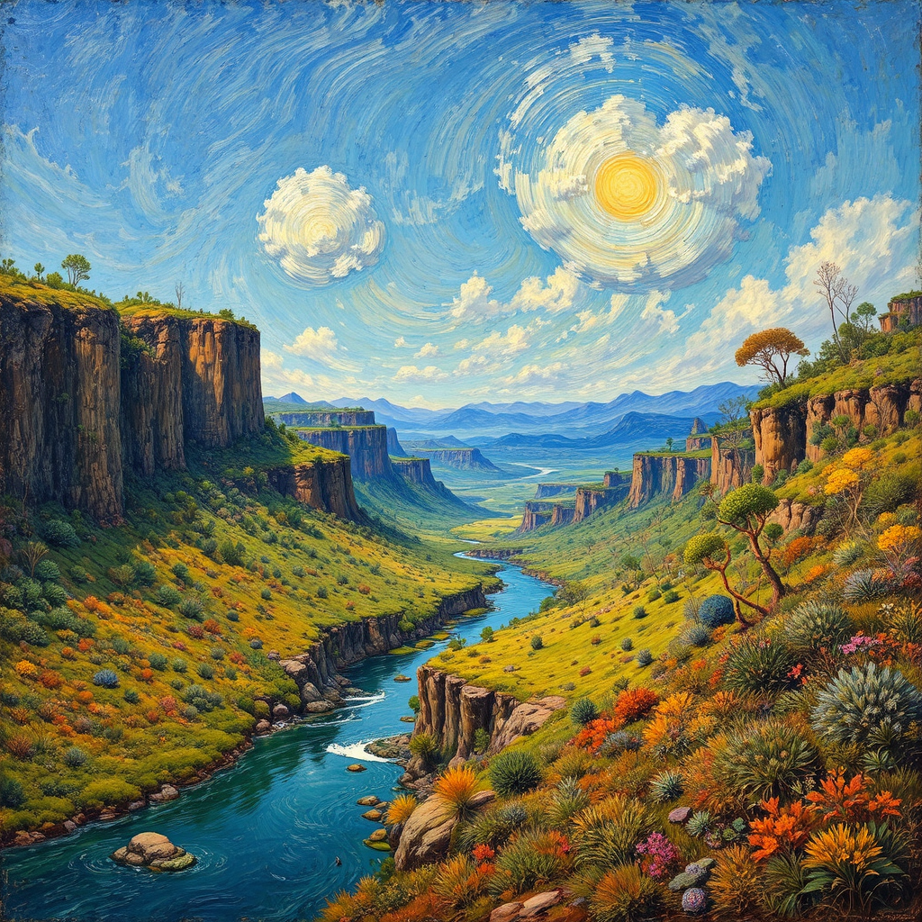 Alien planet with lush