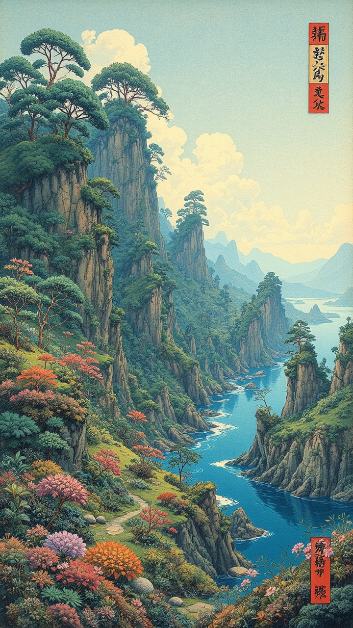 Alien planet with lush