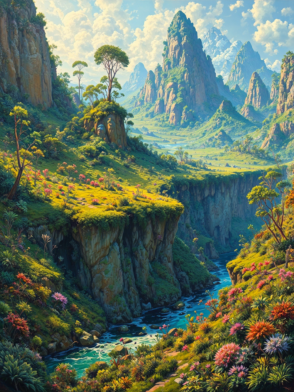 Acrylic painting of alien