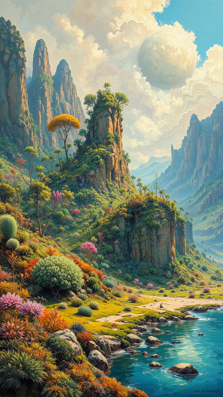 Alien planet with weird