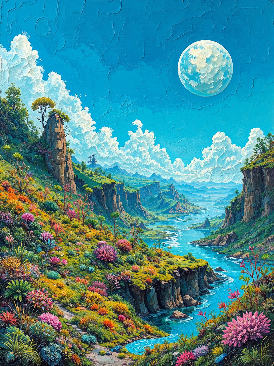 Lush alien natural scenery