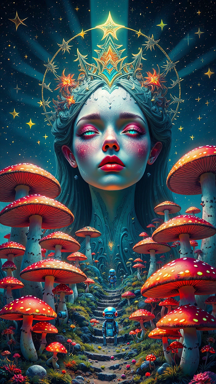 Goddess of dreams amidst