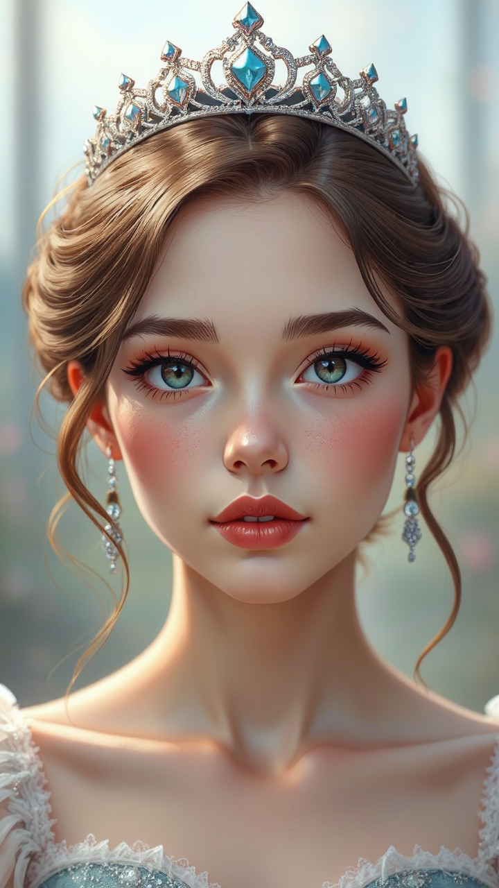 Woman wearing a tiara.