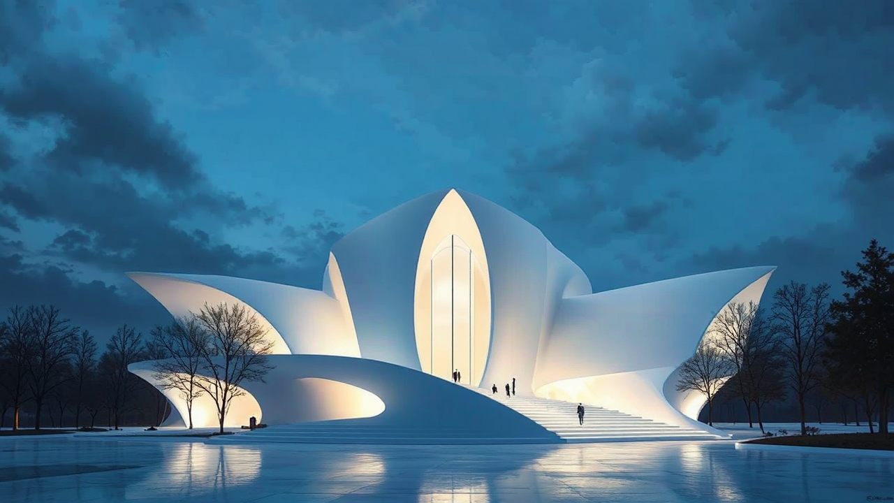 White architecture building in