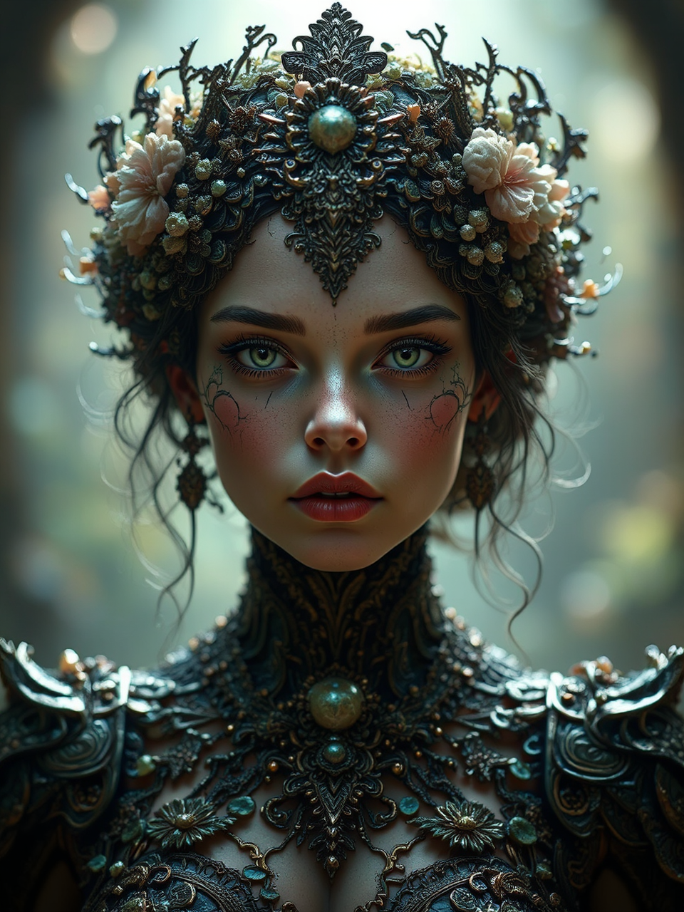 Woman made of organic