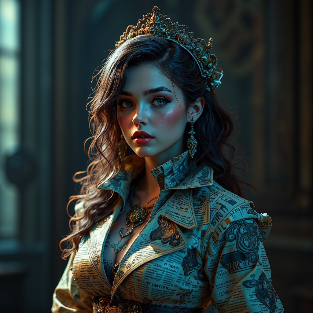 A woman in elaborate