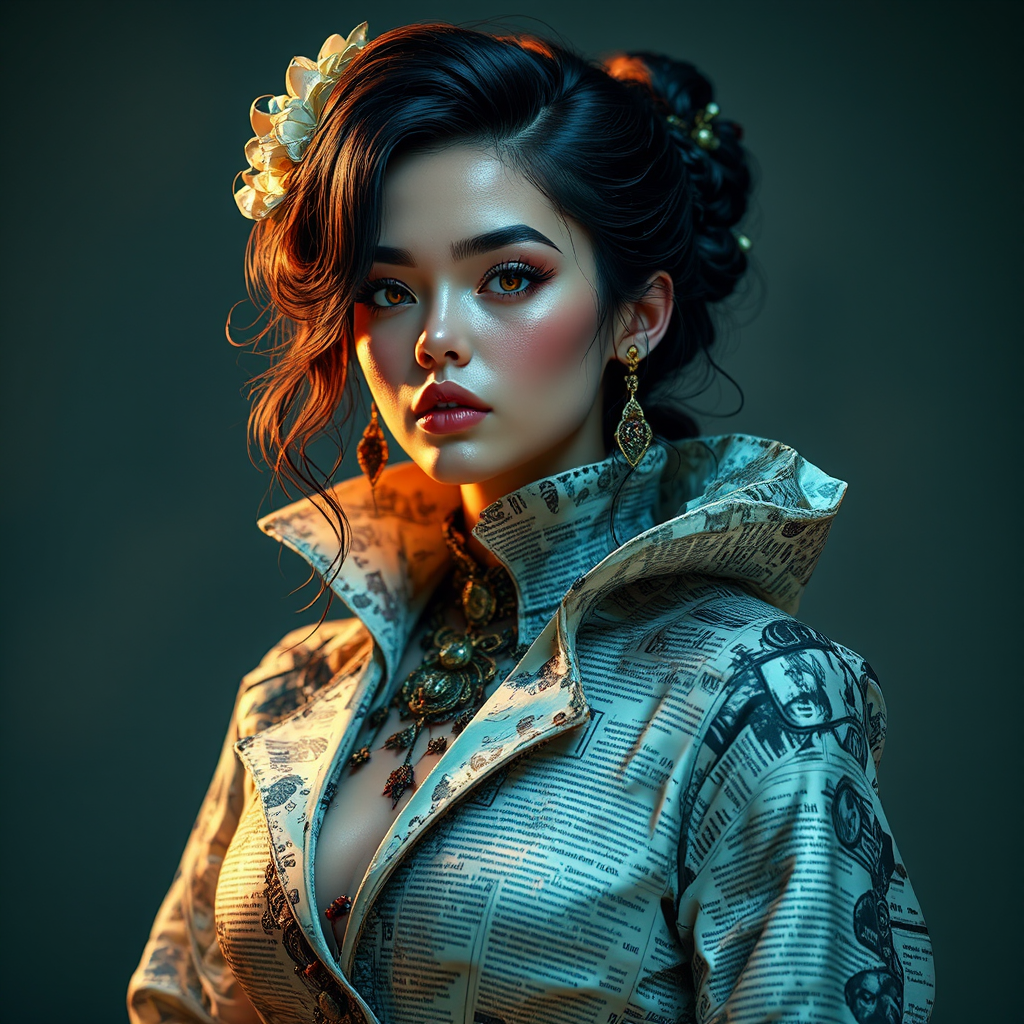 Woman in ornate clothing