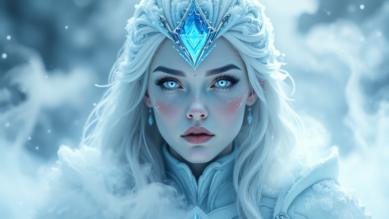 Ice goddess in winter