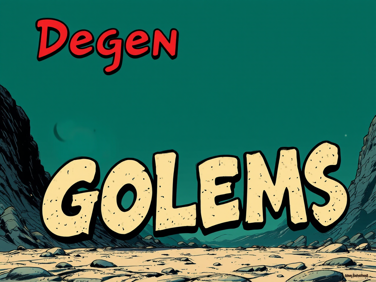 Comic poster featuring Degen