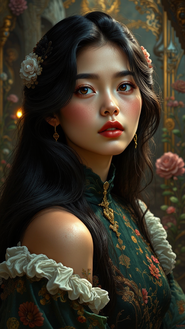 Young Asian actress in