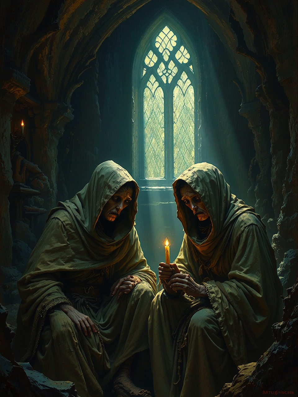 Medieval peasants in a