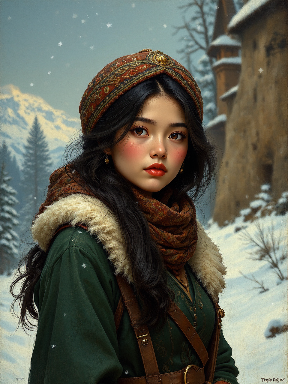 Woman in traditional dress.