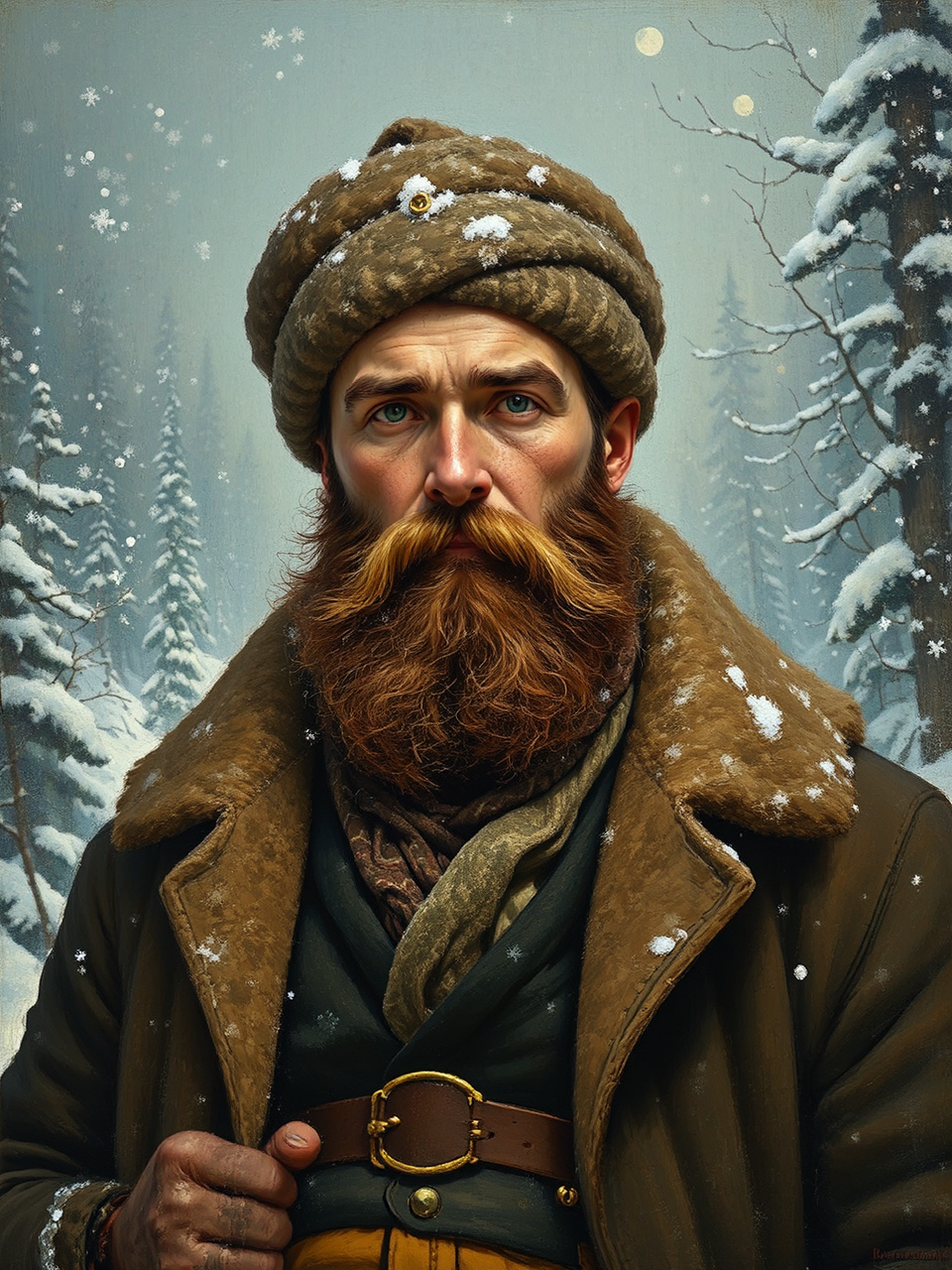 Men in winter clothing.