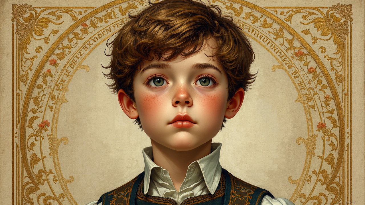 Young boy portrait in