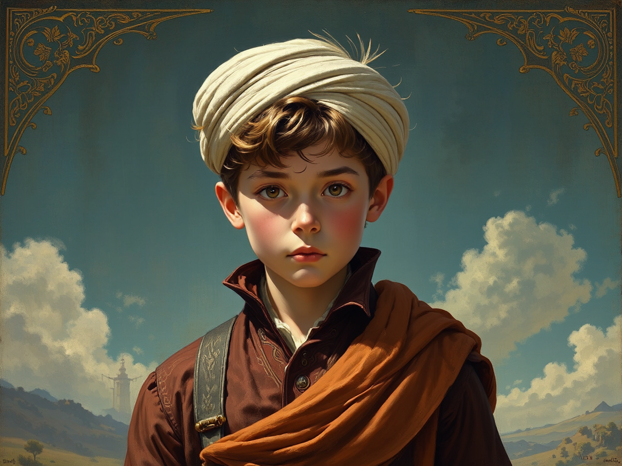 Young boy in traveler's
