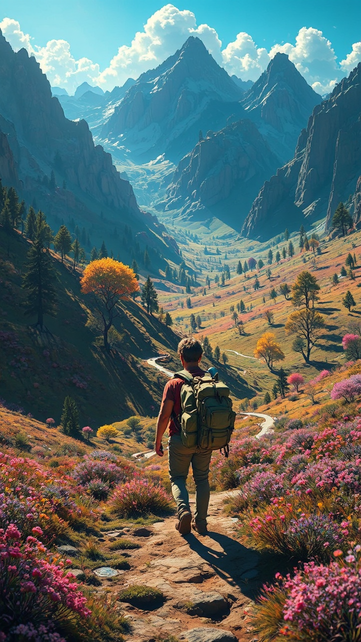 A backpacker wanders in