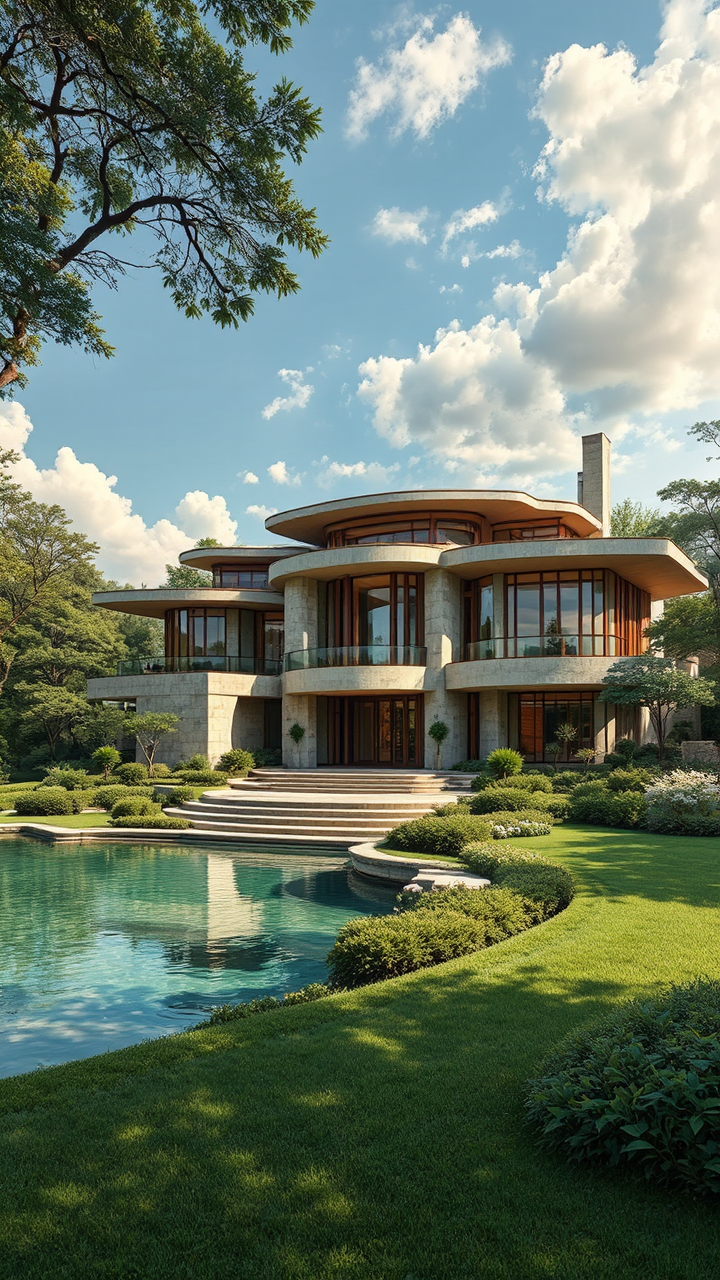 A flowing villa designed