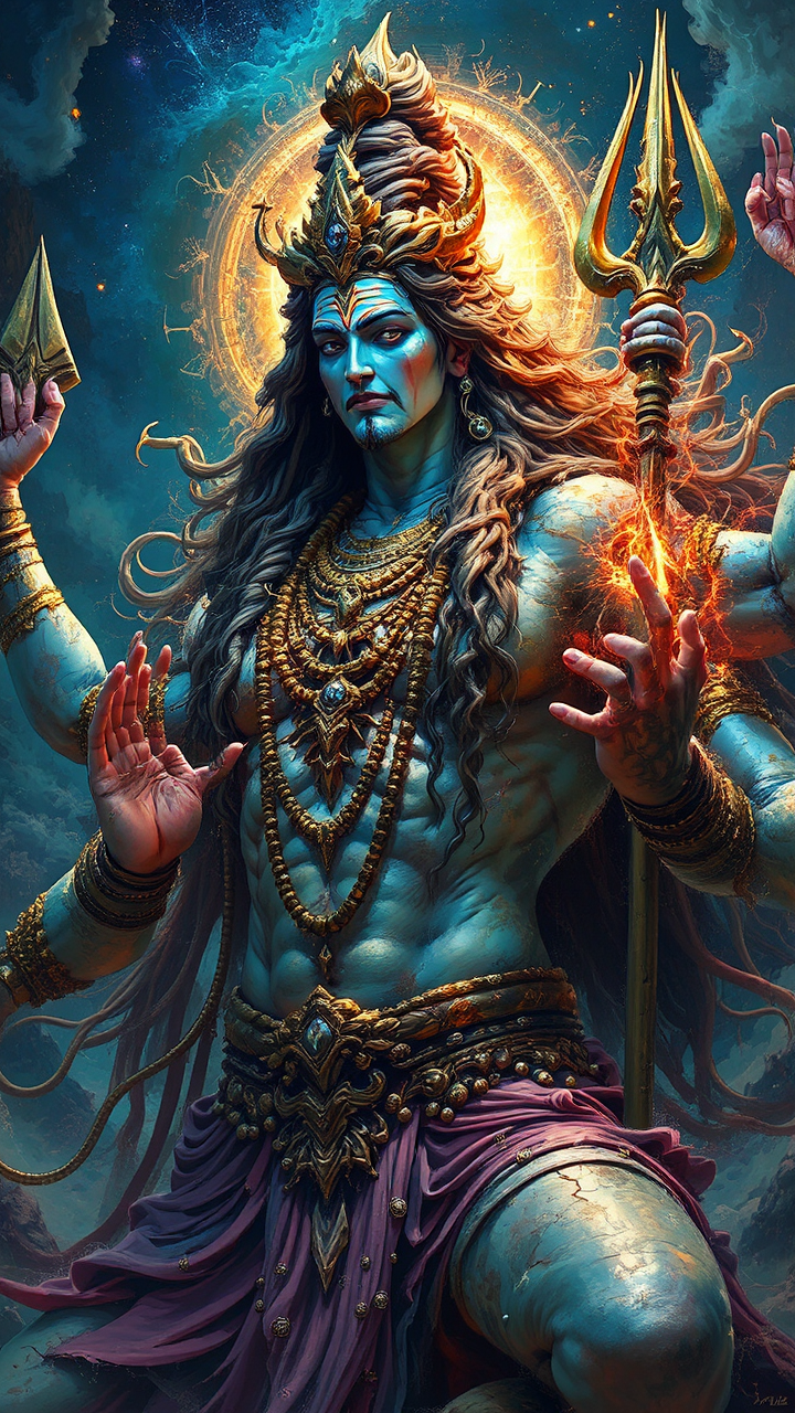 God Shiva with four