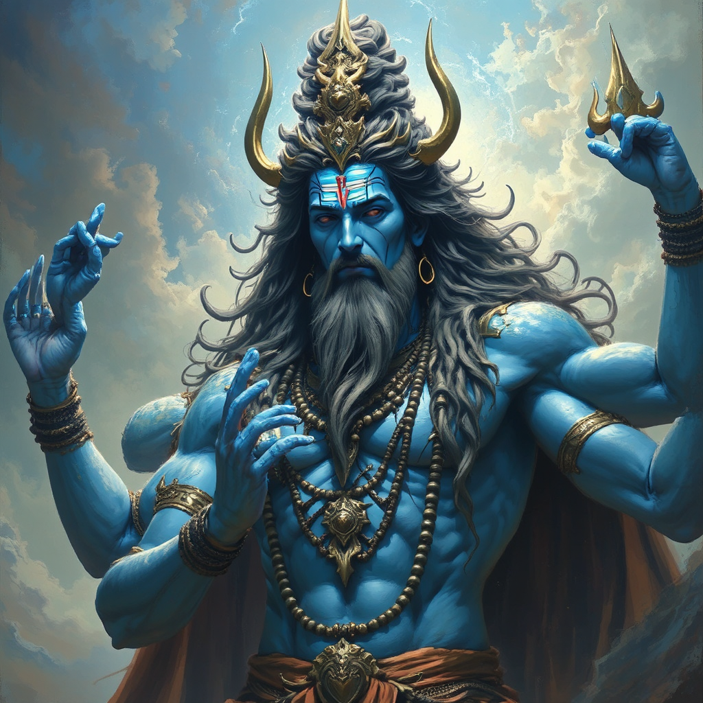 God Shiva with four