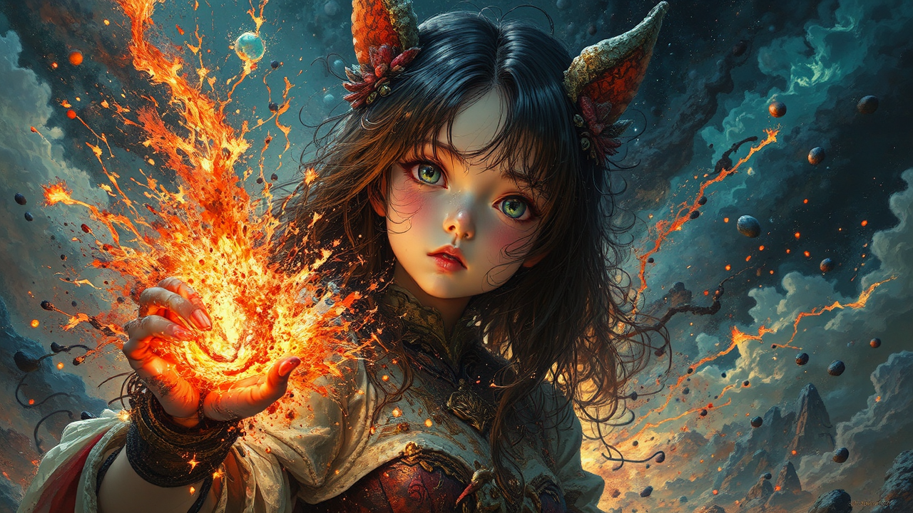 Megumin casts magical explosion.