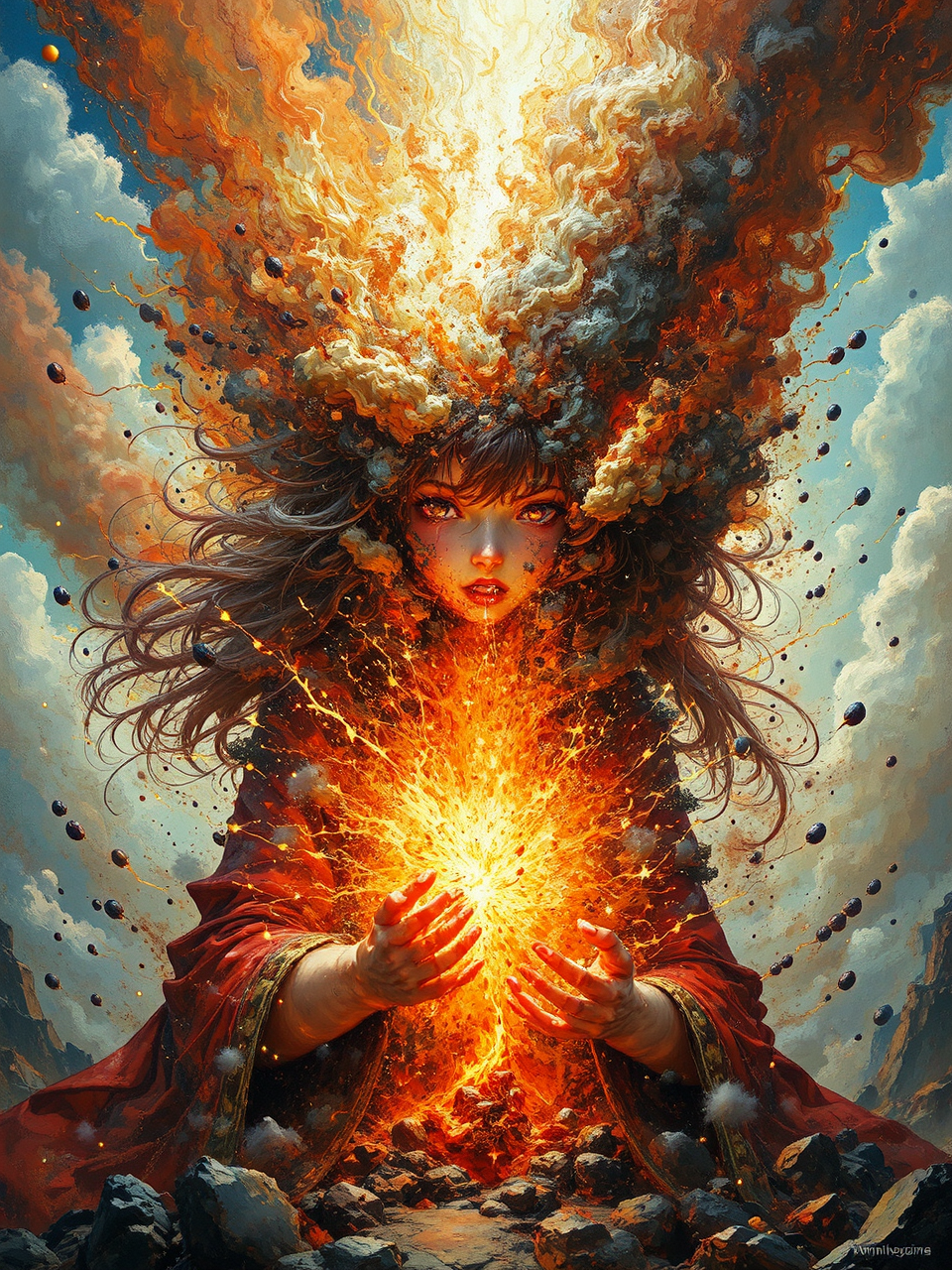 Megumin casts an explosion